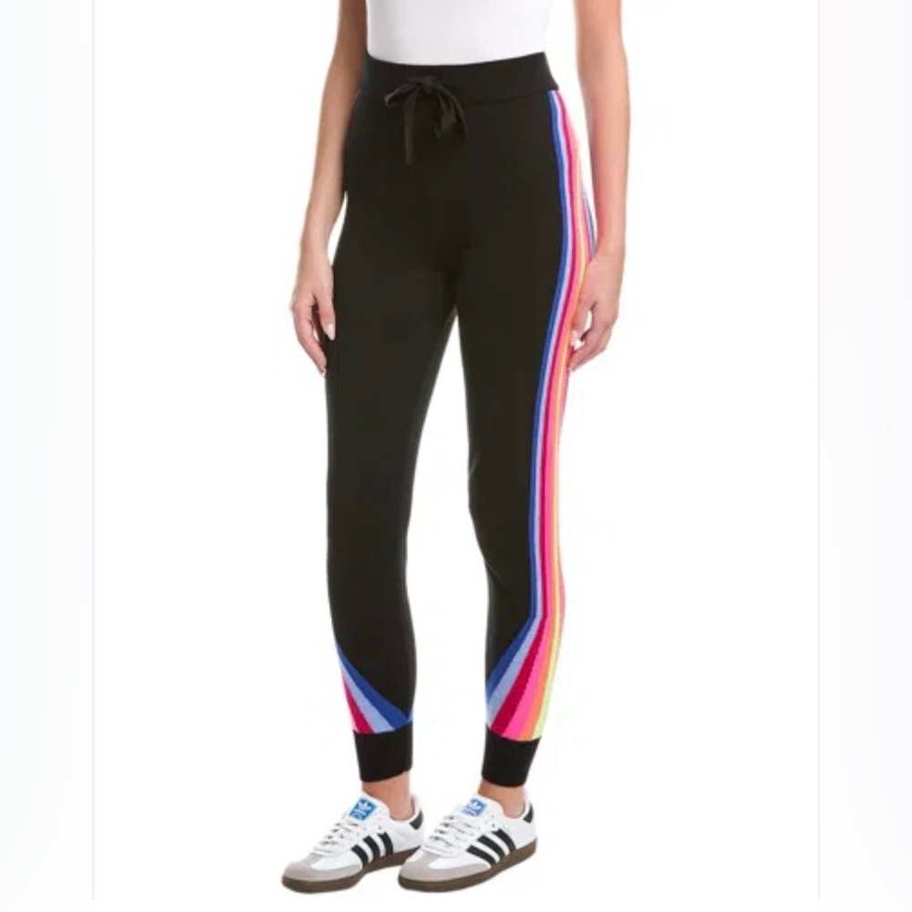 Wispr Black Joggers with Multicolor Stripes